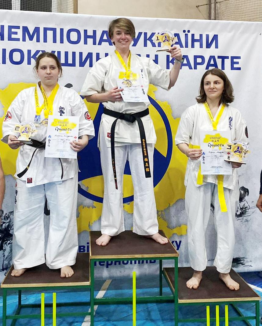 Катерина Сіканович - переможниця Чемпіонату України з Кіокушин-кан карате 2024 року